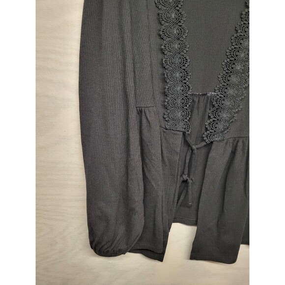 Torrid Women's SZ 2X Cardigan Super Soft Rib Knit Long Sleeve Open Front Black - Picture 3 of 10